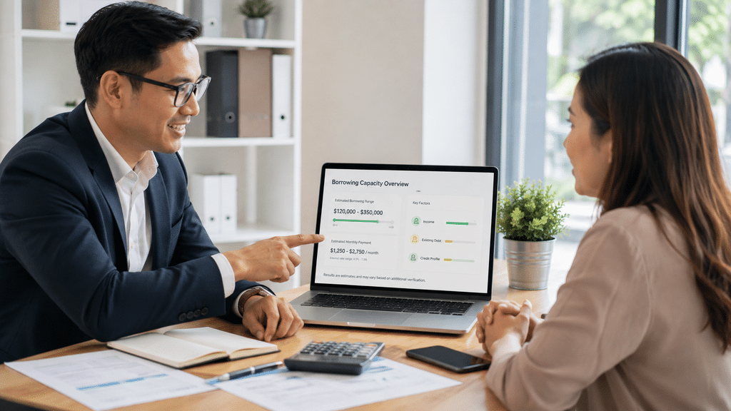 Licensed Moneylender vs Bank Personal Loan borrowing amount discussed with an advisor